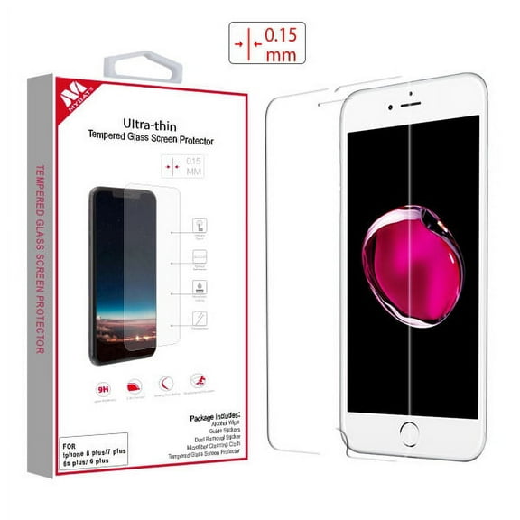 Apple iPhone 8 Plus, iPhone 7 Plus, iPhone 6s /6 Plus Tempered Glass Screen Protector 3D Ultra-thin Tempered Glass (2.5D) (Thickness:0.15mm) [Case Friendly] For iPhone 8 Plus /7 Plus/6 Plus/6S PLUS