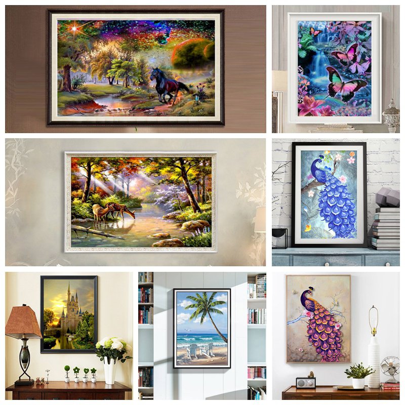 SUPERHOMUSE 5D DIY Diamond Painting Full Diamond Covered Painting Art