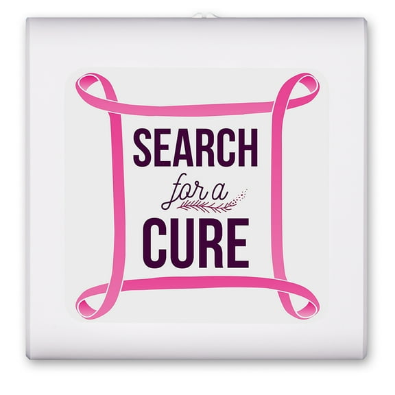 Plug in Dimmable LED Night Light with Dusk to Dawn Auto Sensor, Adjustable Brightness, Warm Light, Auto On/Off Nightlight for Bathroom, Hallway, Nursery, Bedrooms - Breast Cancer "Fight for a Cure"