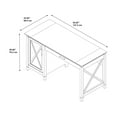thumbnail image 2 of Bush Furniture Key West 54" Computer Desk with Storage, Pure White Oak, 2 of 2