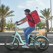 MOONCOOL 24/26 Electric Tricycle for Adults, 700W Peak Motor,7 Speeds Electric Trike w/ 36V 10.4Ah Removable lithium battery,3 Wheels Unisex Electric Bikes,16MPH,40Miles