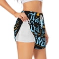 thumbnail image 3 of Lsque Not All Those Who Wander Are Lost 2 Printed Women's Running Shorts with Liner Pockets,Elastic Quick Dry Workout Athletic Gym Yoga Shorts,Womens High Waist Shorts-XX-Large, 3 of 9
