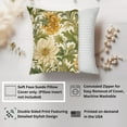 thumbnail image 2 of Ethan Taylor Botanical Throw Pillow Soft Cushion Cover 'William Morris Floral Pattern IV Modern Cottage and Cottagecore' Pattern Decorative Square Accent Pillow Case, 18x18 Inches, Green, Orange, 2 of 5