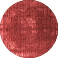 thumbnail image 1 of Ahgly Company Indoor Round Oriental Red Industrial Area Rugs, 4' Round, 1 of 4
