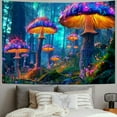 thumbnail image 2 of Creowell  Fantasy Mushroom Tapestry Neon Forest Tapestry Wall Hanging Magical Landscape Wall Art for Bedroom  50x40inch, 2 of 6