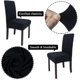 thumbnail image 1 of 6 Fundas Elásticas para Sillas Modernas, Fundas para Sillas de Comedor Lavables y Extraíbles, Fundas para Sillas para Decoración de Comedor, Hotel y Bodas (Negro). Afortunado Sencillez, 1 of 3