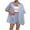 Blue, variant on Fmbrln Womens Summer 2 Piece Sets Casual Stripe Print Turndown Collar Button Short Sleeve Shirts and Drawstring Elastic Waist Shorts Sets Lounge Vacation Outfits Blue XL