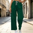 thumbnail image 4 of Nfurl Straight Leg Sweatpants for Women Pockets Elastic Waist Drawstring Workout Casual Pants High Waisted Lounge Pants Trousers Women's Sweatpant Green,M, 4 of 9