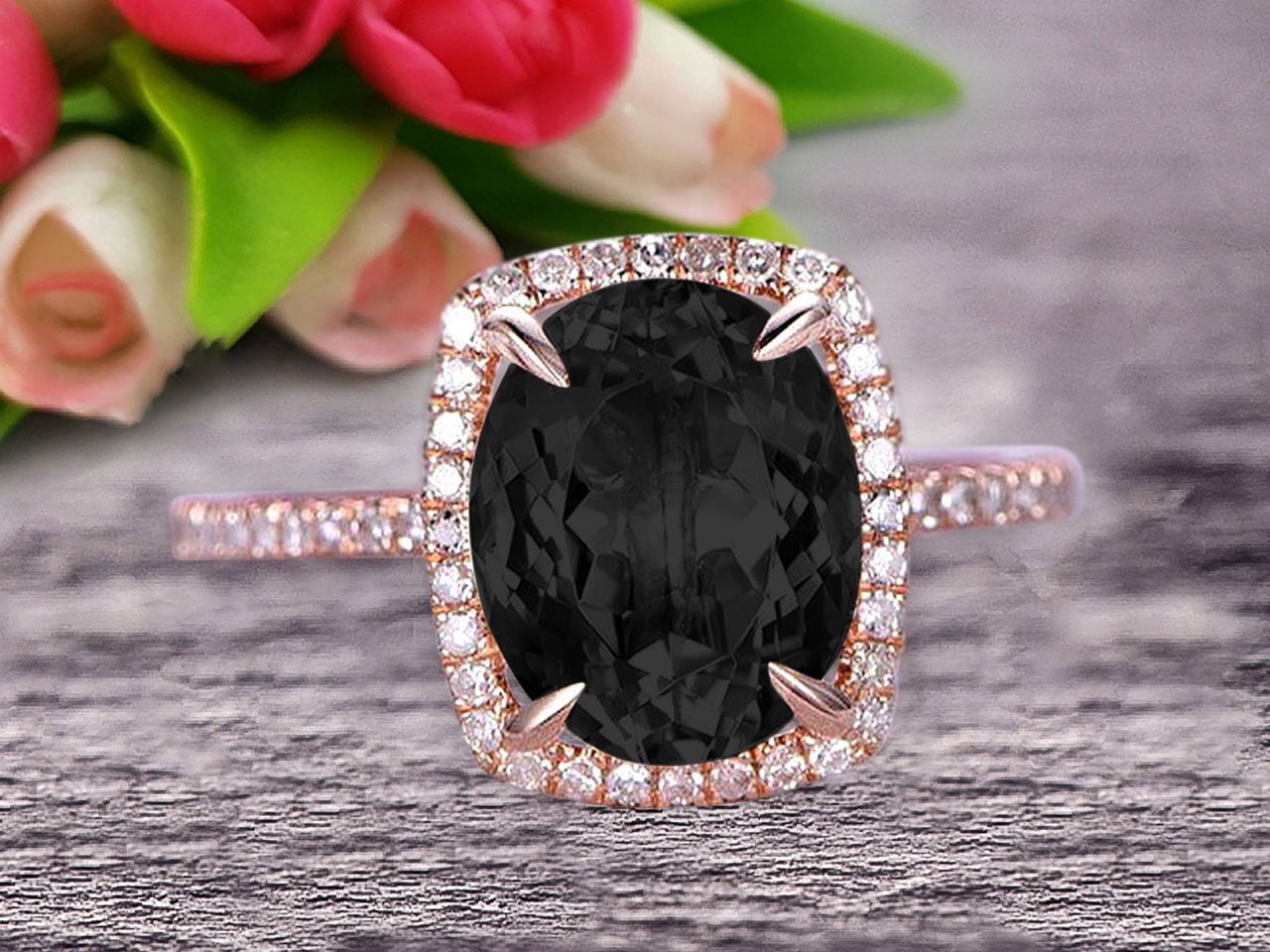 big black diamond ring