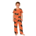 thumbnail image 3 of Halloween Family Pajamas Matching Set - Soft 2 Piece Long Sleeve Top & Pants Sleepwear, Halloween Bat Print Short Sleeve Sleepwear for Family for 4 Years Pjs, 3 of 6