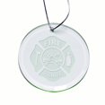 thumbnail image 1 of Firefighter Round Holiday Ornament, 1 of 1