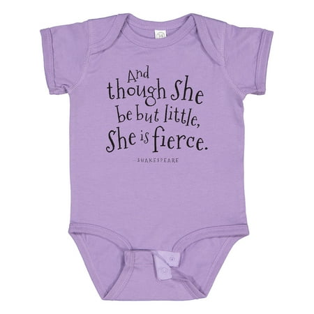 

Inktastic Though She Be but Little Shakespeare Quote Gift Baby Boy or Baby Girl Bodysuit