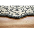 thumbnail image 2 of Ox Bay Daisey 3' Round Blue/Ivory Floral Wool Indoor Area Rug, 2 of 5