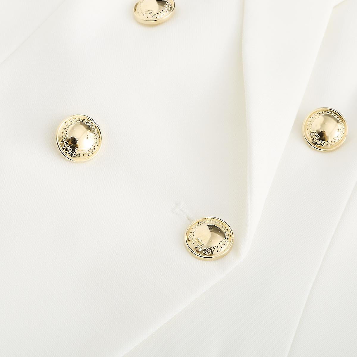 Gold button blazer womens clearance