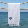 thumbnail image 3 of Linum Home Textiles Scorpio Turkish Cotton Summer Fun Horoscope Pestemal Beach Towel, 69" x 39", White, 3 of 3