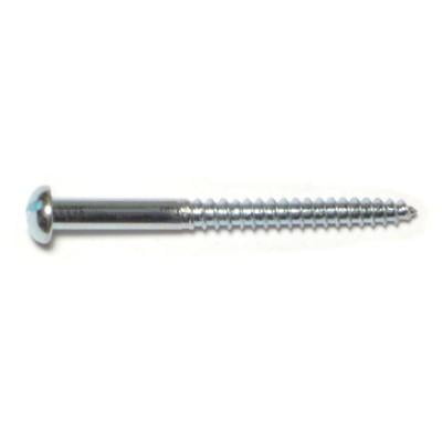 

#8 x 2 Zinc Plated Steel Slotted Round Head Wood Screws WSRS-170