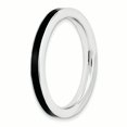 thumbnail image 4 of Sterling Silver Black Enameled 2.25mm Ring, 4 of 11