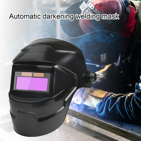 

HICESS Solar Powered Welding Helmet Auto Darkening LCD Clear Welding Shield Grinding Hood Safety Gear