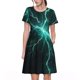 thumbnail image 1 of Disketp Green Lightning Flash para Vestido de Manga Corta para Mujeres, Vestidos de Verano para Mujeres, Casual y Holgado para la Playa, 1 of 6