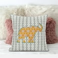 thumbnail image 4 of Amrita Sen Designs  18 x 18 in. Elephant Silhouette Duo Suede Blown & Closed Pillow - Multi Color, 4 of 5
