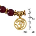 thumbnail image 4 of Mystical Aum or Om Red Quartz and Brass Beads Jingle Bell Bracelet, 4 of 5