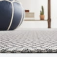 thumbnail image 4 of SAFAVIEH Martha Stewart Cotton Diamond Area Rug, Grey/Ivory, 6'7" x 9', 4 of 11