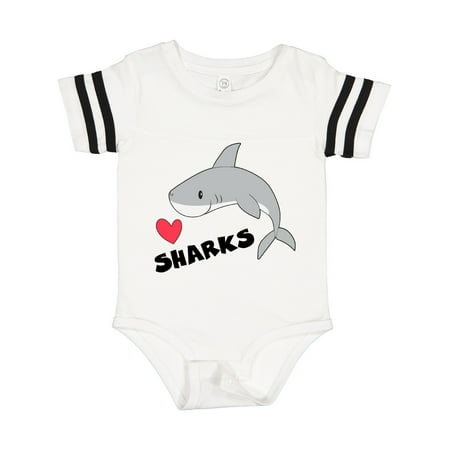 

Inktastic Love Sharks Cute Gift Baby Boy or Baby Girl Bodysuit