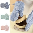 thumbnail image 7 of Pink Pink Thickened Heat Resistant Oven Mitts And Pot Holder Set With Hanger For Kitchen, 7 of 7