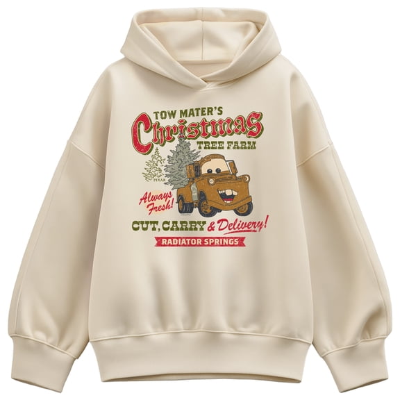 Cars - Tow Mater's Christmas Tree Farm - Women's Oversized Fleece Hoodie Sweatshirt