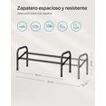 thumbnail image 4 of SONGMICS Zapatos ampliable, 1 nivel de almacenamiento de Metal para zapatos, organizador de zapatos ajust, fácil montaje, negro tinta, 4 of 5