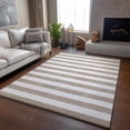 thumbnail image 6 of Addison Rugs Mayfield Washable Transitional Stripes Taupe Rectangle Rug, 8' x 10', 6 of 6