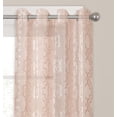 thumbnail image 2 of Better Homes & Gardens Sheer Velvet Cross Cut Trellis Window Curtain Panel, 2 of 3