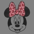 thumbnail image 2 of Junior's Mickey & Friends Minnie Mouse Distressed Pink Bow Cowl Neck Sweatshirt, 2 of 4