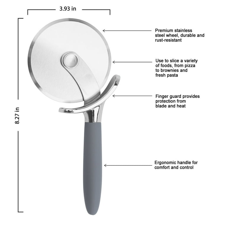 WLLHYF Pasta Cutter Wiel Met Roller Voor Ravioli, Pizza, Knoedel en Noodles - Zinklegering Keukengerei