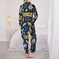 thumbnail image 5 of Disketp Pajamas Set Long Sleeve Sleepwear Womens Button Down Nightwear Pj Sets-Colorful Space, 5 of 9