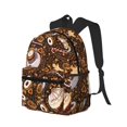 thumbnail image 2 of Mochila con diseño de granos de café, limón, avellanas y galletas de chocolate, ideal para portátiles, viajes, senderismo, negocios, para mujeres y hombres., 2 of 5