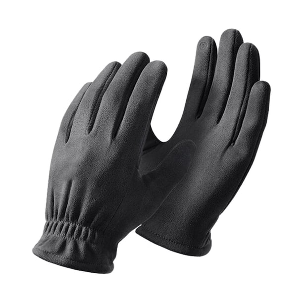 Guantes cortavientos de invierno, cremallera con pantalla táctil completa con los dedos • Forro polar grueso, térmica para ciclismo al aire libre, esquí, senderismo, running • Talla única, unisex 1