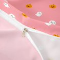 thumbnail image 4 of Homewish Funny Ghost Skull Bedding for Kids, Cute Halloween Pumpkin Duvet Cover Full, Pink Reversible, 3 Pieces, 1 Duvet Cover and 2 Pillowcases, 4 of 6