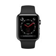 thumbnail image 3 of Restored Apple Watch Series 3 42mm GPS + Cellular GSM unlocked Space Black Stainless Steel Case with Black Sport Band (Refurbished), 3 of 5