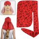 thumbnail image 2 of Pañuelo Impreso para La Cabeza Al Aire Libre Baotou Sombrero Deportivo Transpirable Cola Larga Sombrero Senderismo Chal Forro Interior (rojo Anacardo), 2 of 9