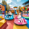 thumbnail image 2 of Costway Ride on Bumper Car for Kids with Remote Control 360 Degree Spin LED Light Blue, 2 of 10