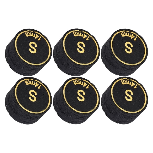 6pcs Pool Cue Tips, Professional Multi Layers Billiard Pool Cue Tips for Billiard Pool Cues Supplies, Billiard Cue Tips, Compatible with 14mm Cue Tips, Easy To Install