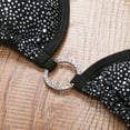 thumbnail image 6 of Women Swimsuits Embroidered Bandeau Boho Chic Bikini Top Bathing Suit,Black,L, 6 of 6