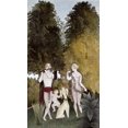 thumbnail image 2 of Rousseau, Henri 12x18 Gold Ornate Wood Framed with Double Matting Museum Art Print Titled - The Happy Quartet, 2 of 4