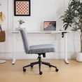 thumbnail image 5 of Ktaxon Oversized Armless Office Chair Swivel Study Chair Adjustable Desk Chair with Criss Cross Legs for Conference and Home Gray, 5 of 7
