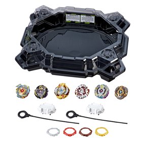 Beyblade Burst Turbo Slingshock Rail Rush Battle Set Complete