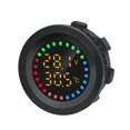 thumbnail image 2 of 12-24V Car Round Color Screen Temperature Voltmeter Auto Voltage Test Dual Display Digital Measureme, 2 of 5
