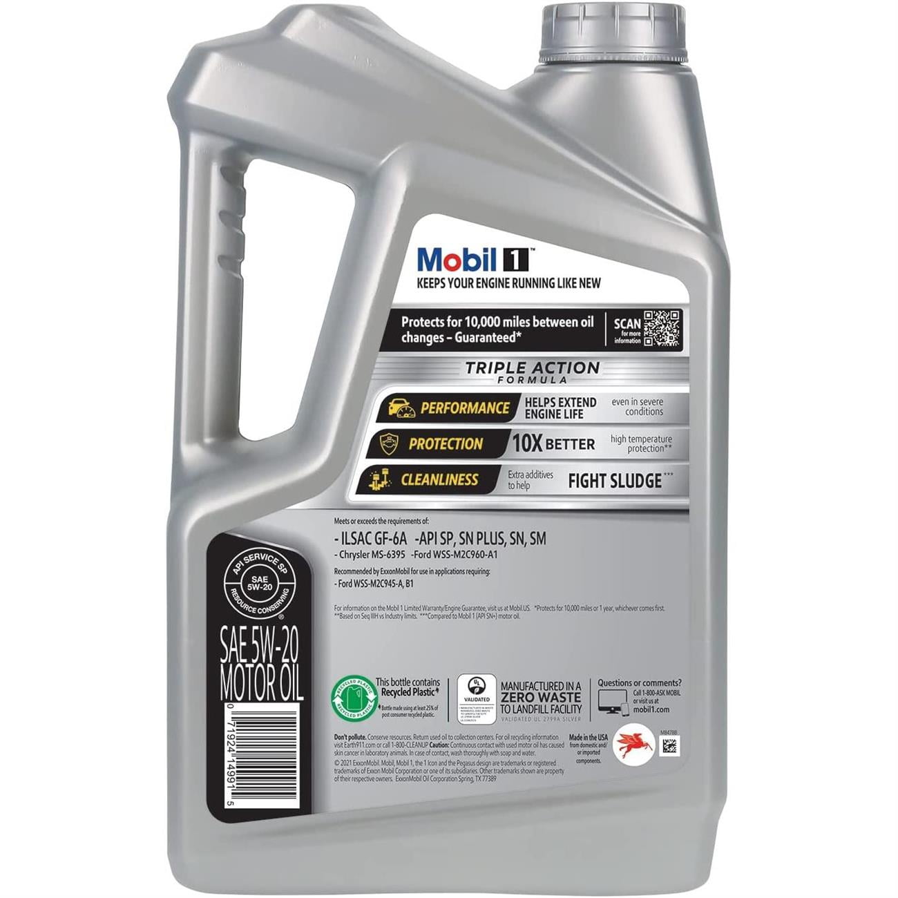 mahss☆ Mobil 1 120763 Advanced Full Synthetic Oil, 5W-20, 5 Qt, Case/3
