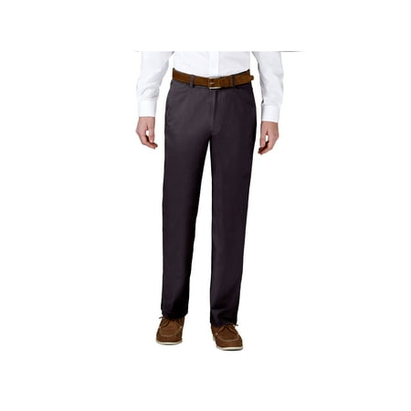 Haggar Men's Coastal Comfort Flat Front Chino Pant Classic Fit (Best Athletic Fit Chinos)