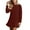Wine #44, variant on TrdSipl Women"s Cable Knitted Sweater Dress New Crew Neck Patchwork Pleated Knit Dresses Winter Casual Long Sleeve Mini Dress
